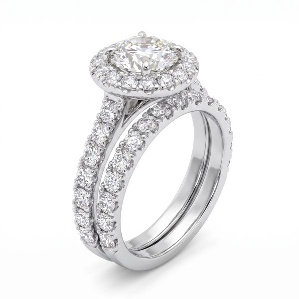 Prong Diamond Engagement Ring Set 49761