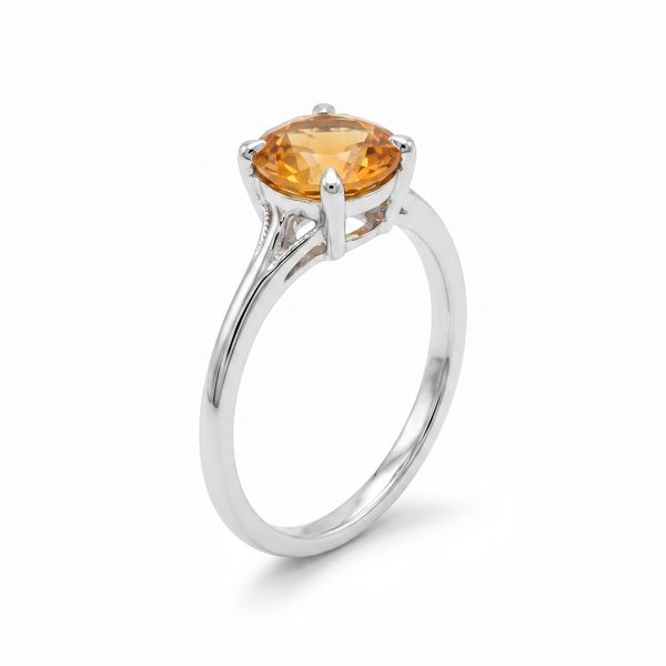 14K Gold Citrin Solitaire Engagement Ring 66428