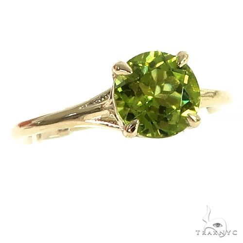 14K Gold Peridot Solitaire Engagement Ring 66426