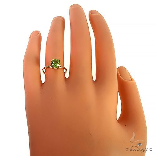 14K Gold Peridot Solitaire Engagement Ring 66426