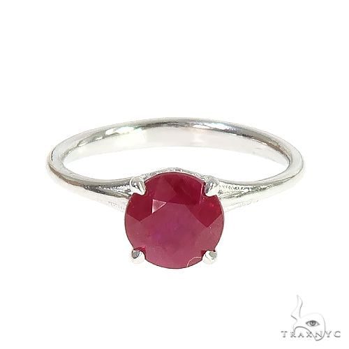 14K Gold Ruby Solitaire Engagement Ring 66602