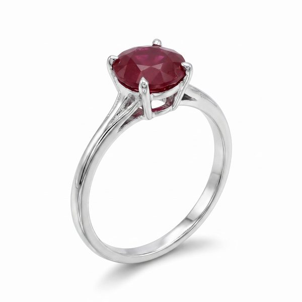 14K Gold Ruby Solitaire Engagement Ring 66602