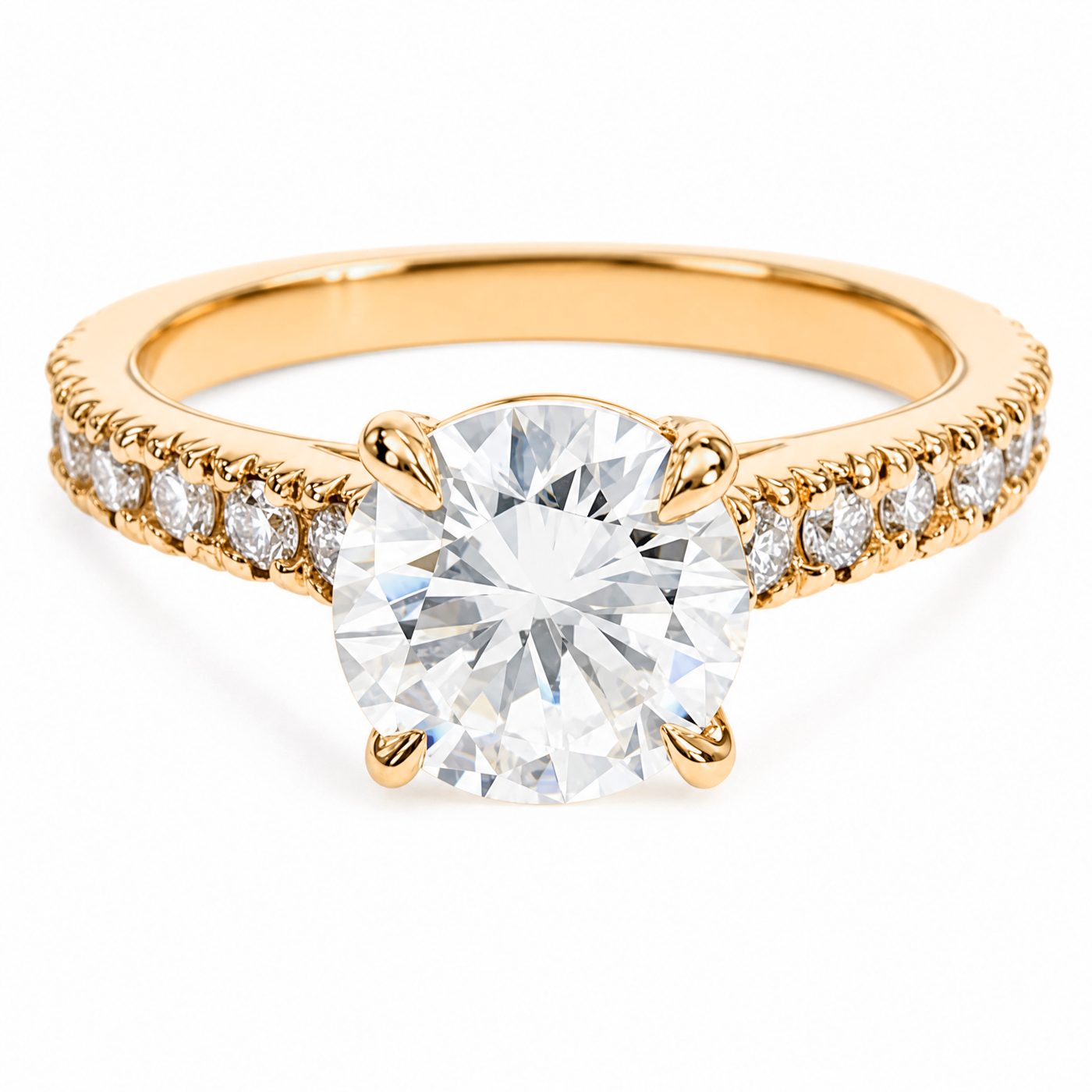 Classic Round Engagement Diamond Ring 65076