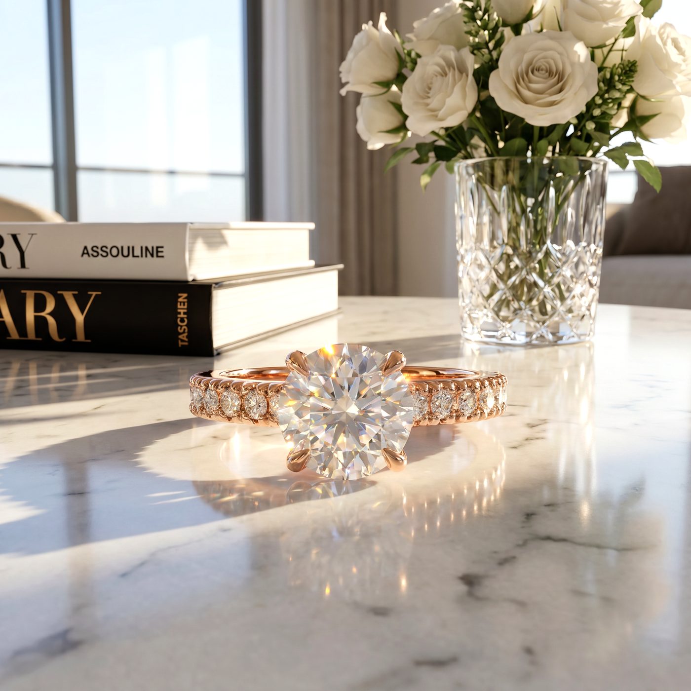 Classic Round Engagement Diamond Ring 65076