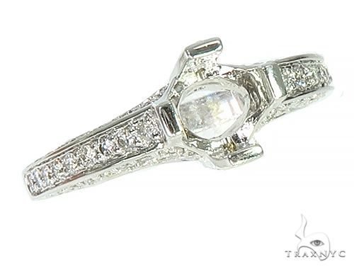 18K White Gold Diamond Semi Mount Engagement Ring 66150