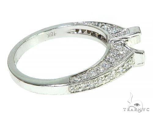 18K White Gold Diamond Semi Mount Engagement Ring 66150