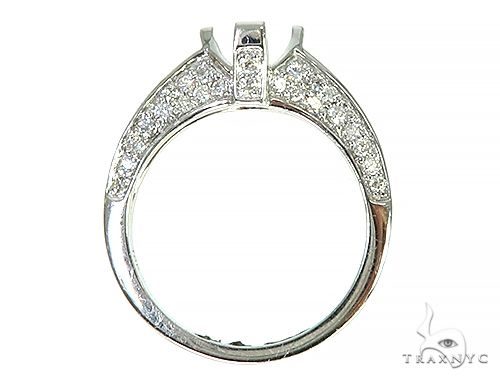 18K White Gold Diamond Semi Mount Engagement Ring 66150