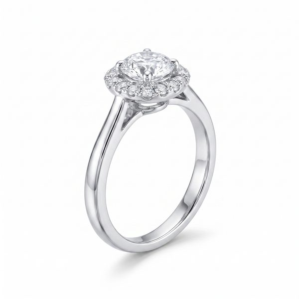 18K White Gold Engagement Diamond Ring 66231
