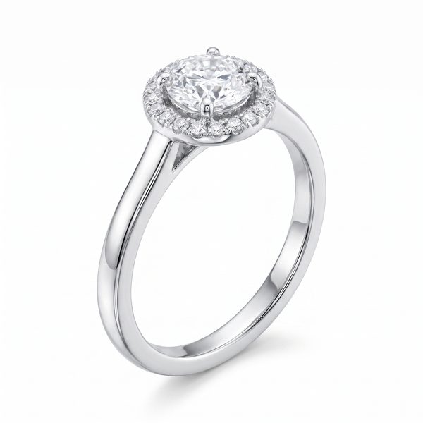 18K White Gold Engagement Diamond Ring 66233