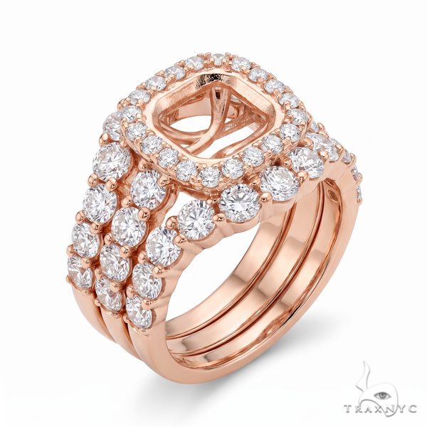 Custom Made Diamond Engagement Ring Set 67171