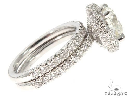 Diamond Engagement Halo Rings Set 64004