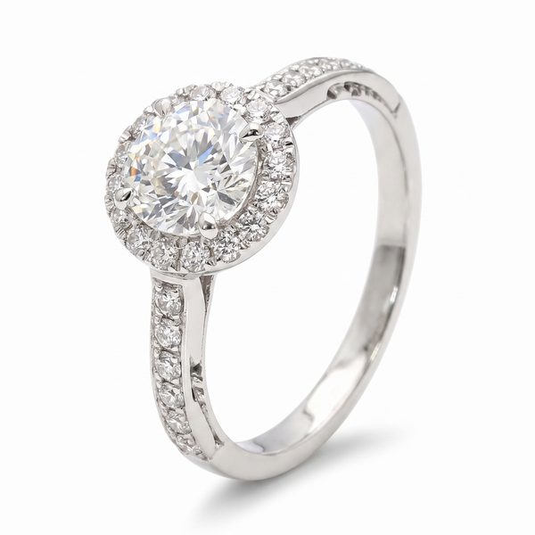 Diamond Halo Engagement Ring 64493
