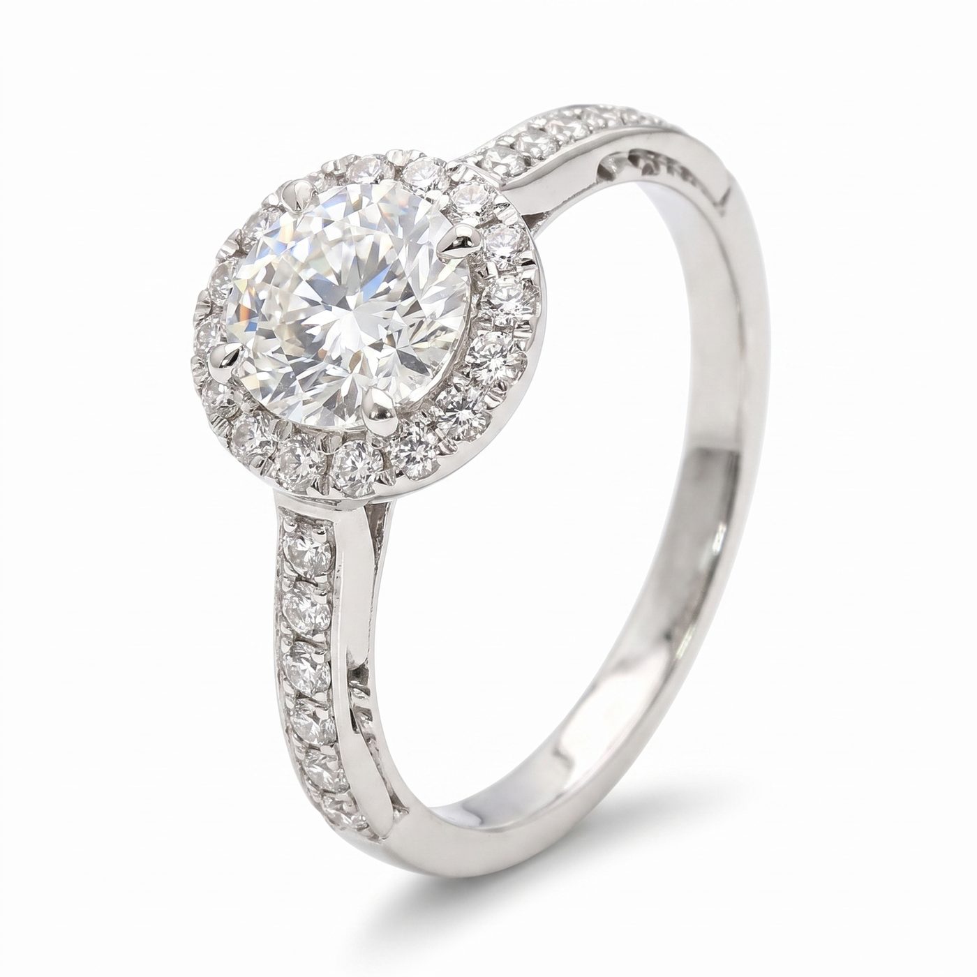 Diamond Halo Engagement Ring 64493
