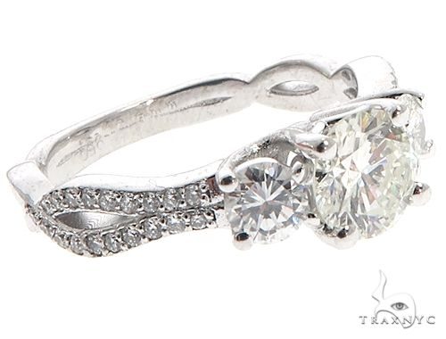 Platinum Diamond Three Stone Ring 64757