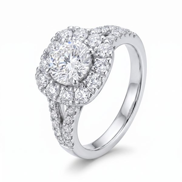 14K White Gold Diamond Engagement Ring 66139