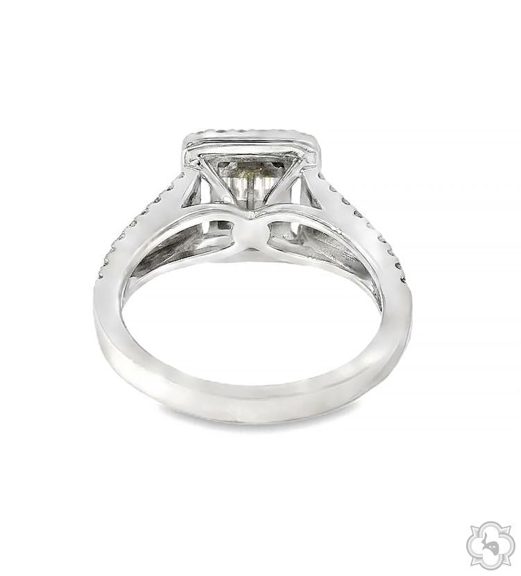 18K Gold Baguette Diamond Engagement Ring 67635