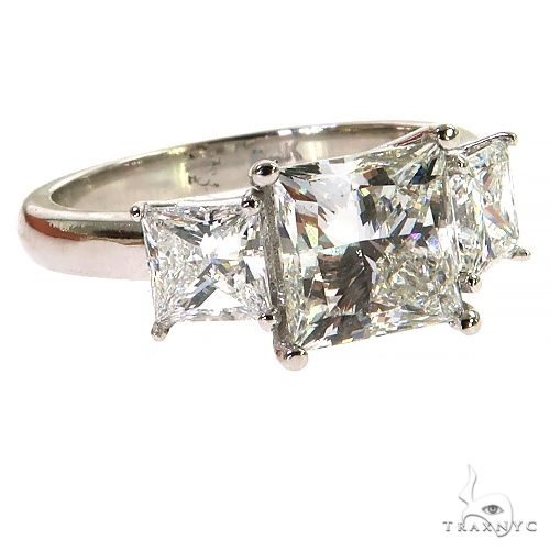 3 Stone Princess Cut Diamond Engagement Ring Lab 69141