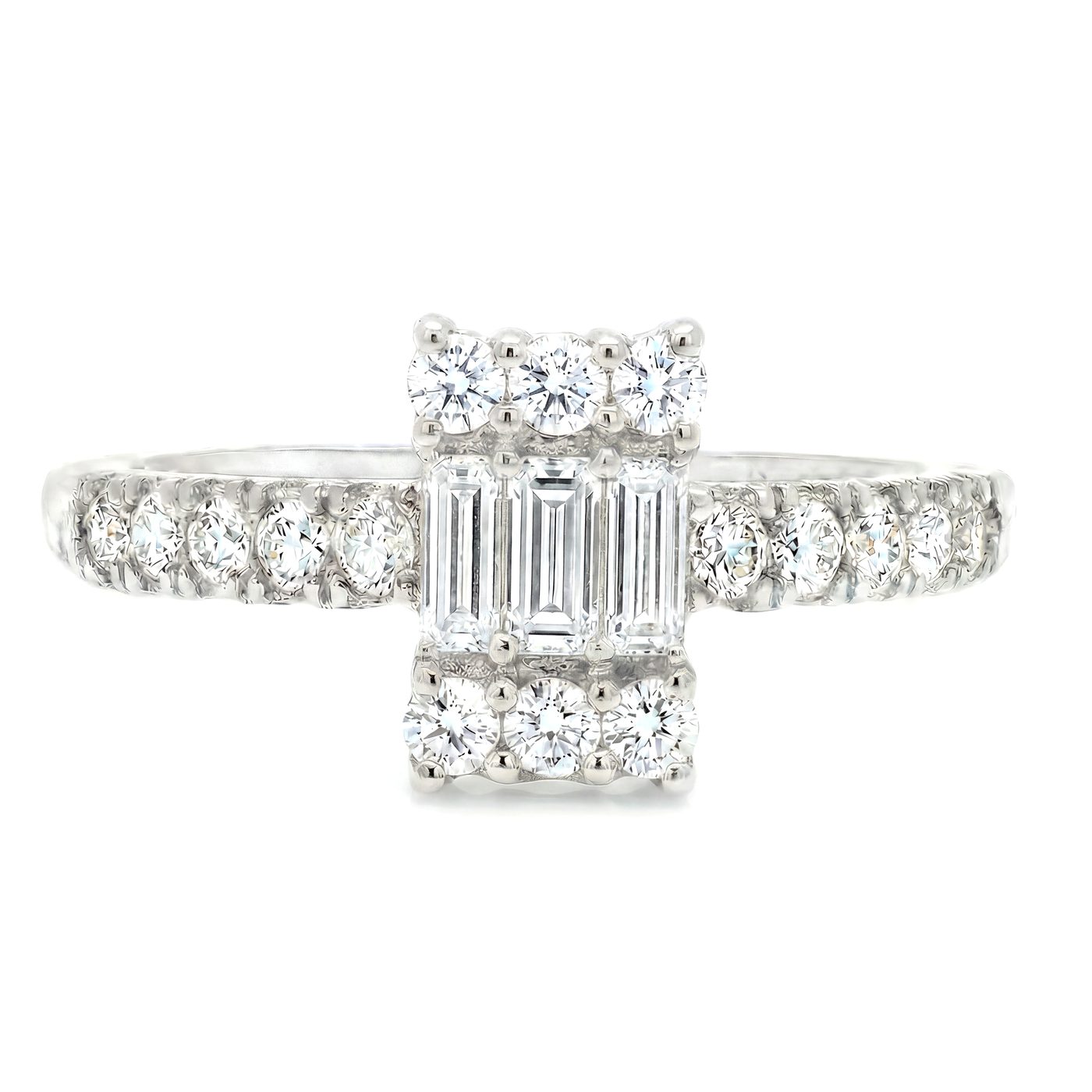 Baguette Diamond Engagement Ring 68622