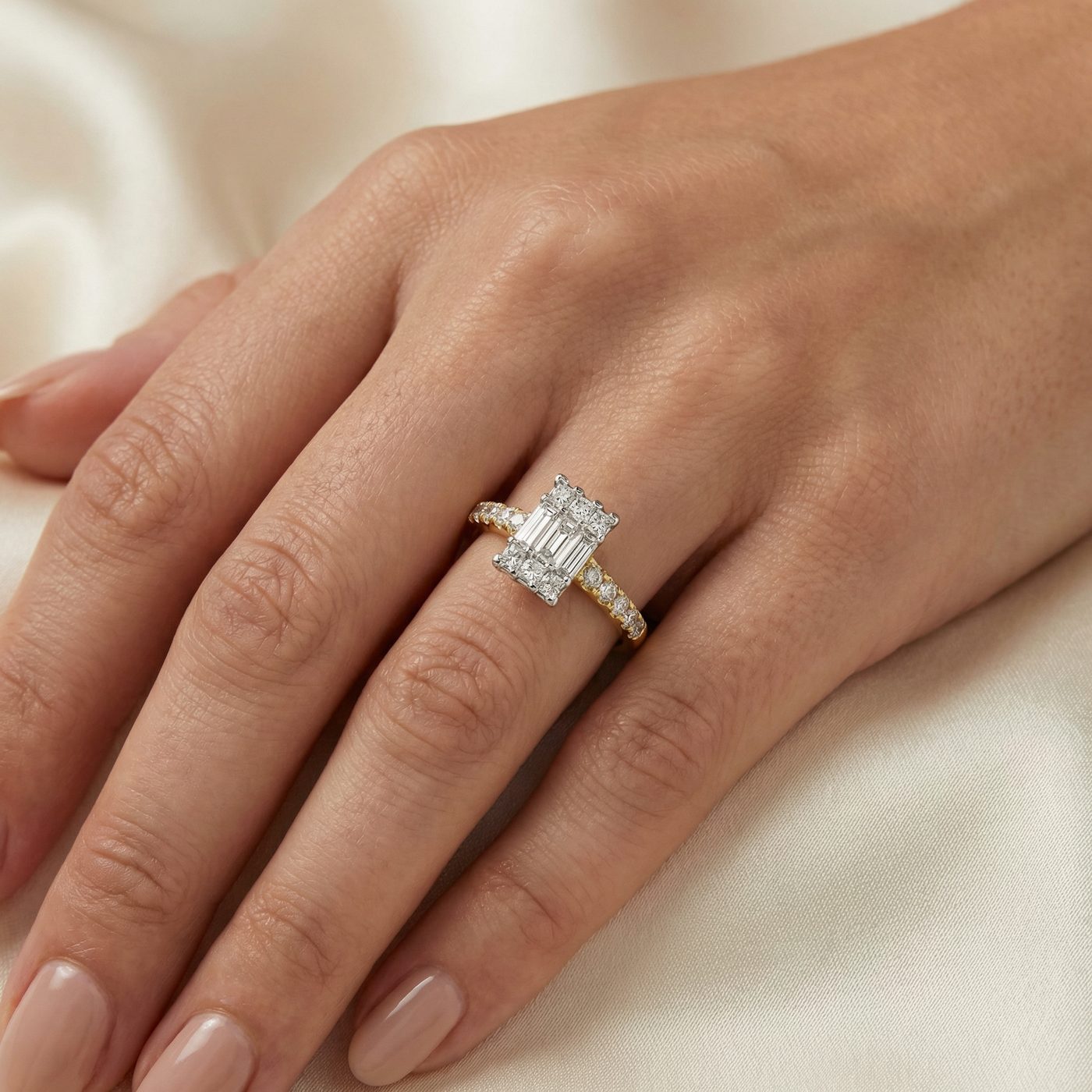 Baguette Diamond Engagement Ring 68622