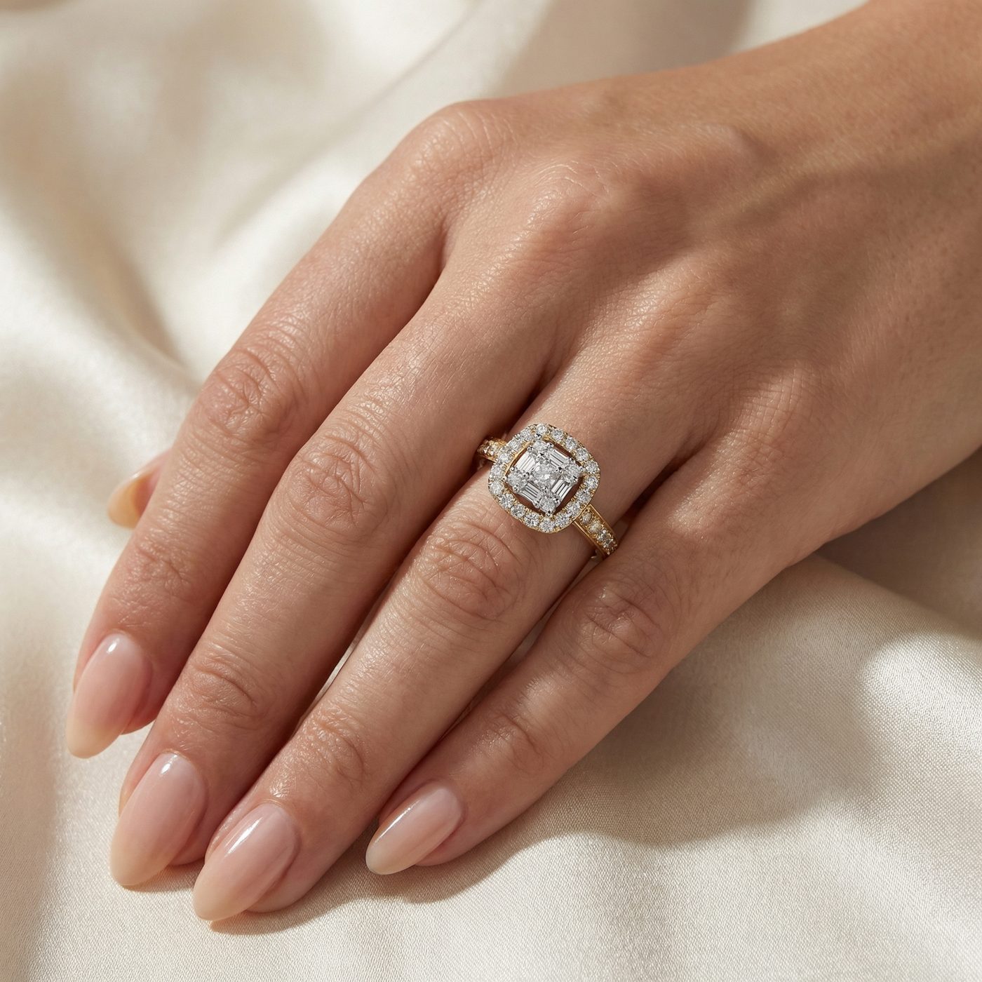 Baguette Diamond Engagement Ring 68623