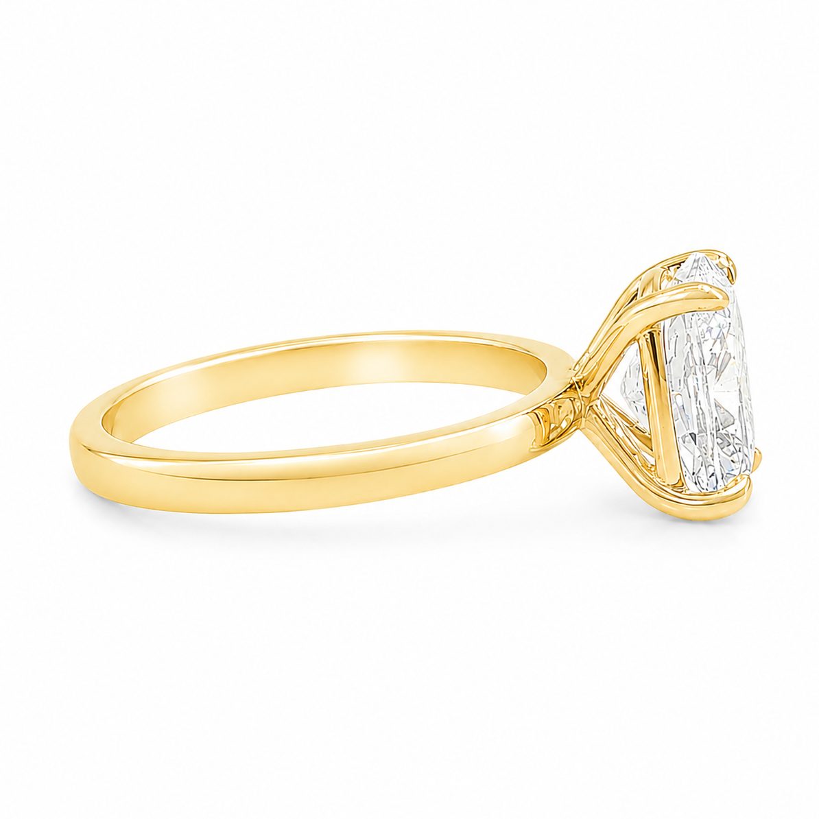 Elongated Cushion Lab Grown Diamond Solitaire Engagement Ring 68640