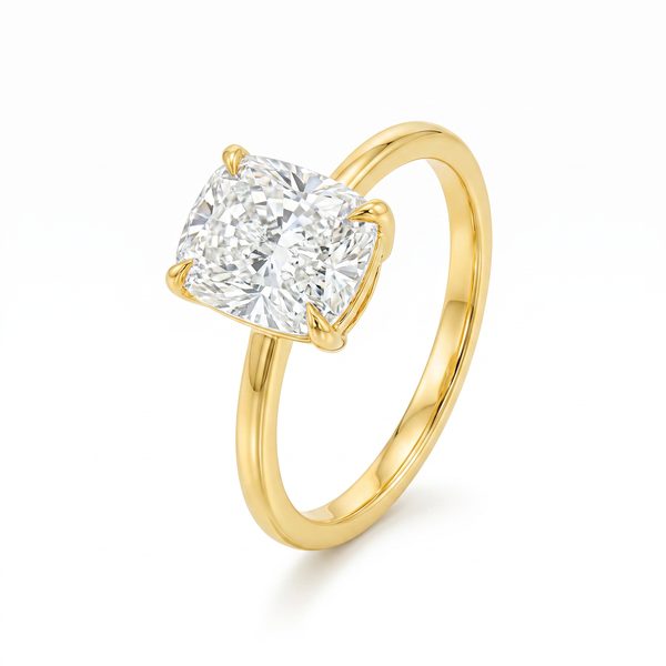 Elongated Cushion Lab Grown Diamond Solitaire Engagement Ring 68640