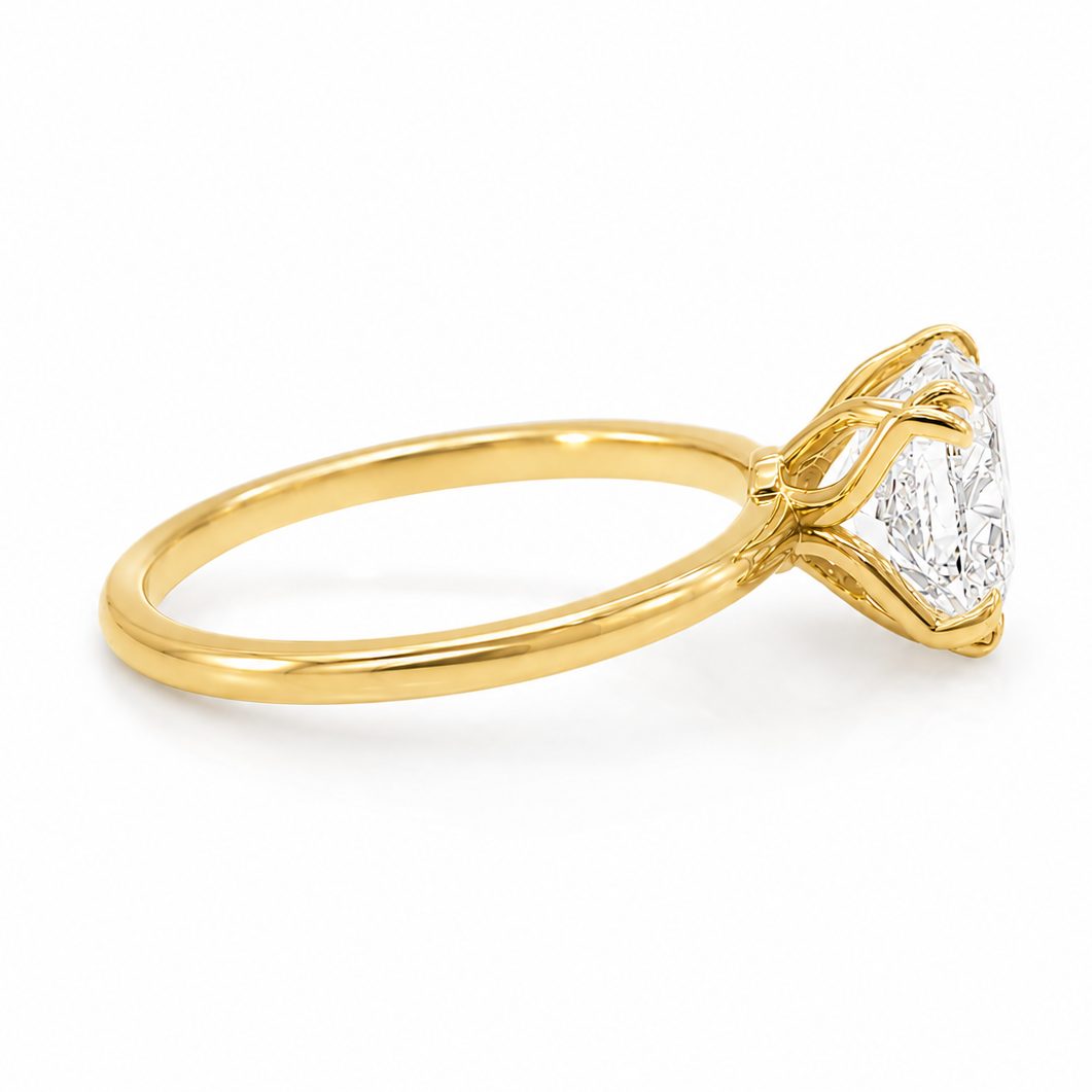 Tulip Cushion Solitaire Engagement Ring 68364