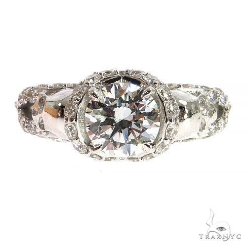 Custom Made Skull Diamond Engagement Ring 68536