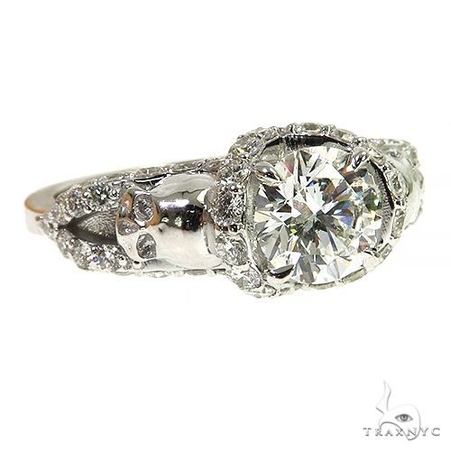 Custom Made Skull Diamond Engagement Ring 68536