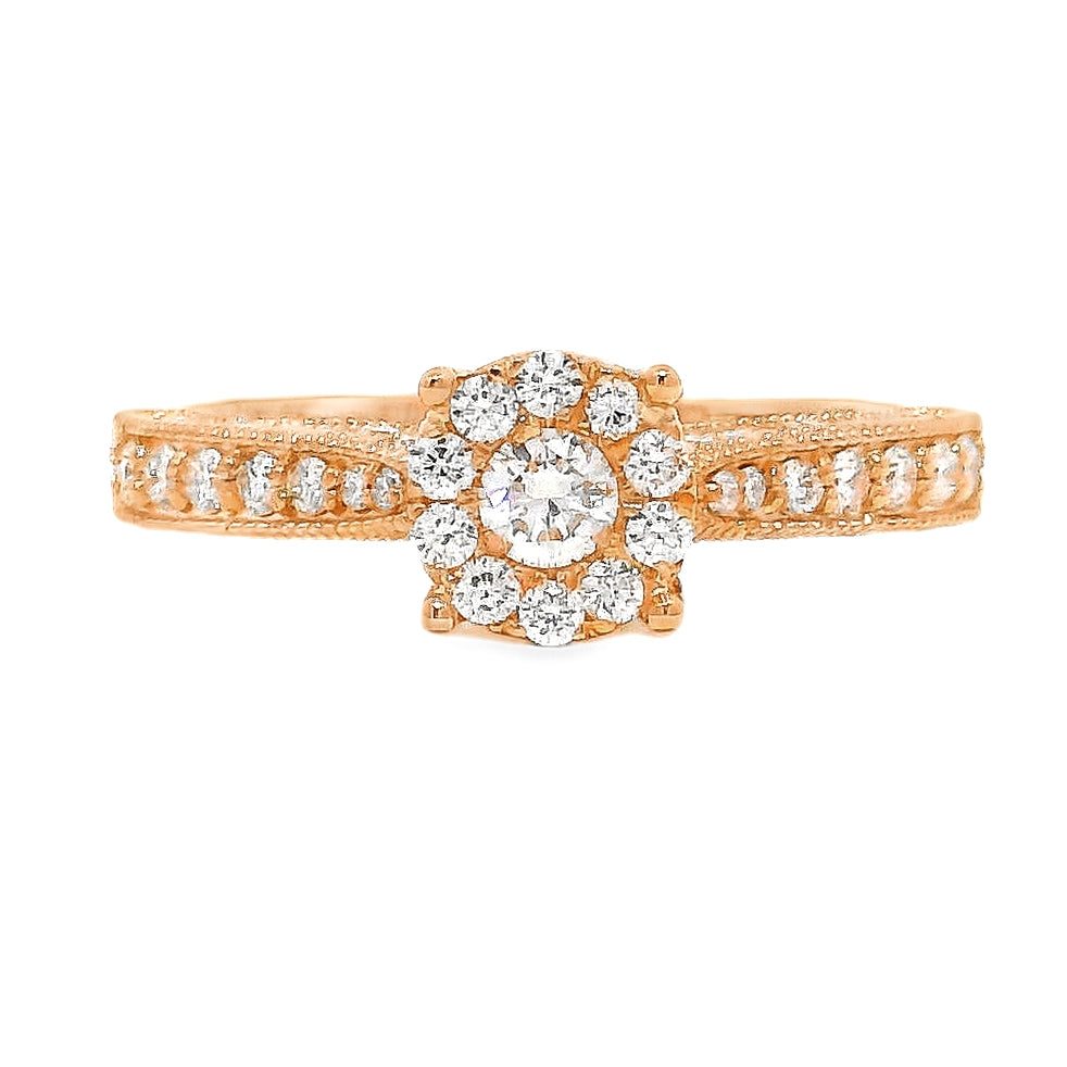 Floral Spark Diamond Engagement Ring 18191