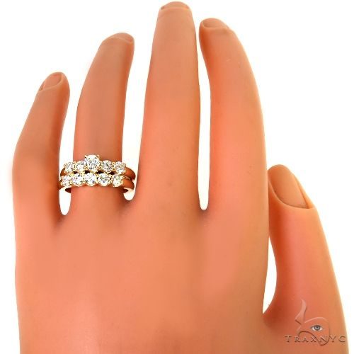 Yellow Gold Round Solitaire Ring Set 2969