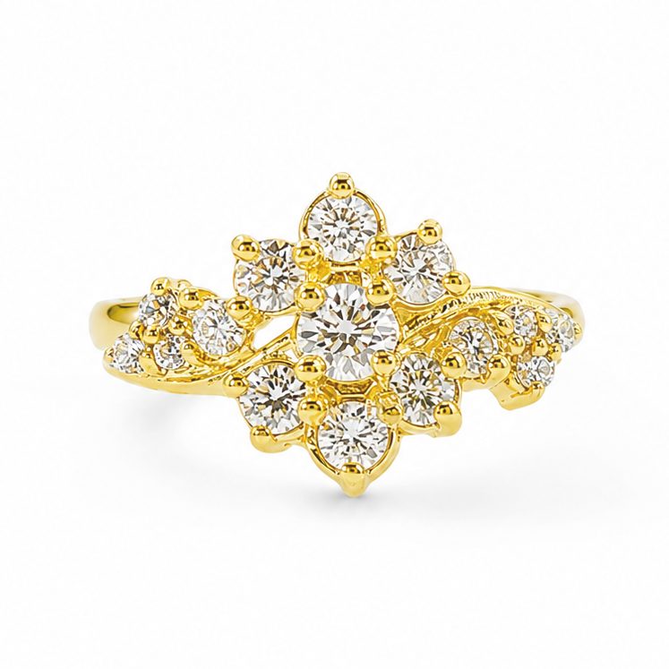 YG Flower Bouquet Ring 16092