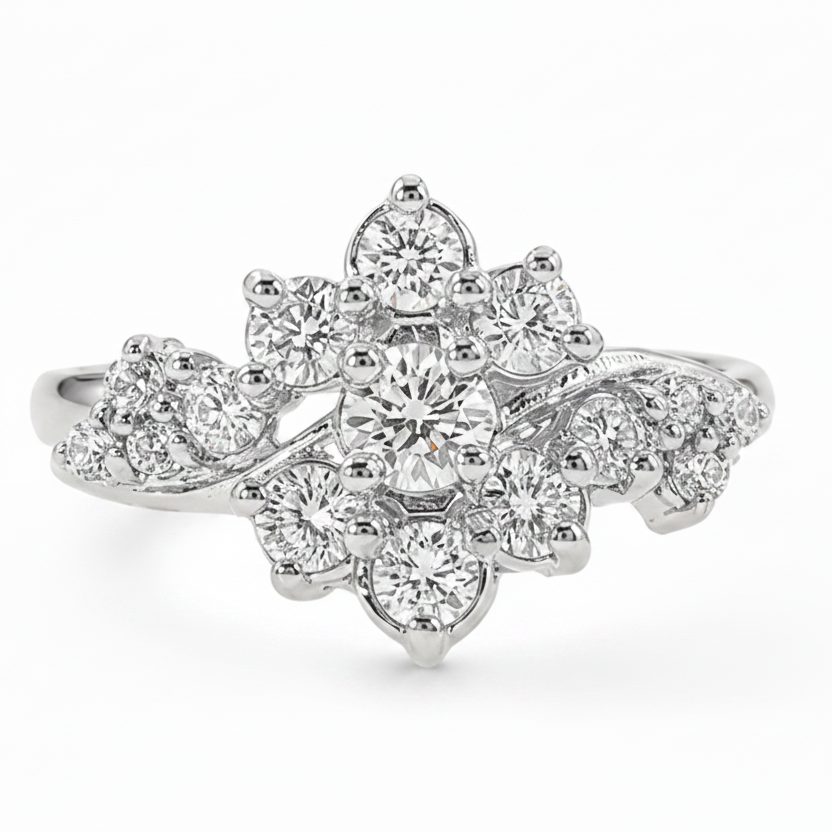 YG Flower Bouquet Ring 16092