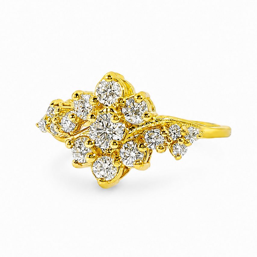 YG Flower Bouquet Ring 16092