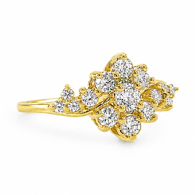 YG Flower Bouquet Ring 16092