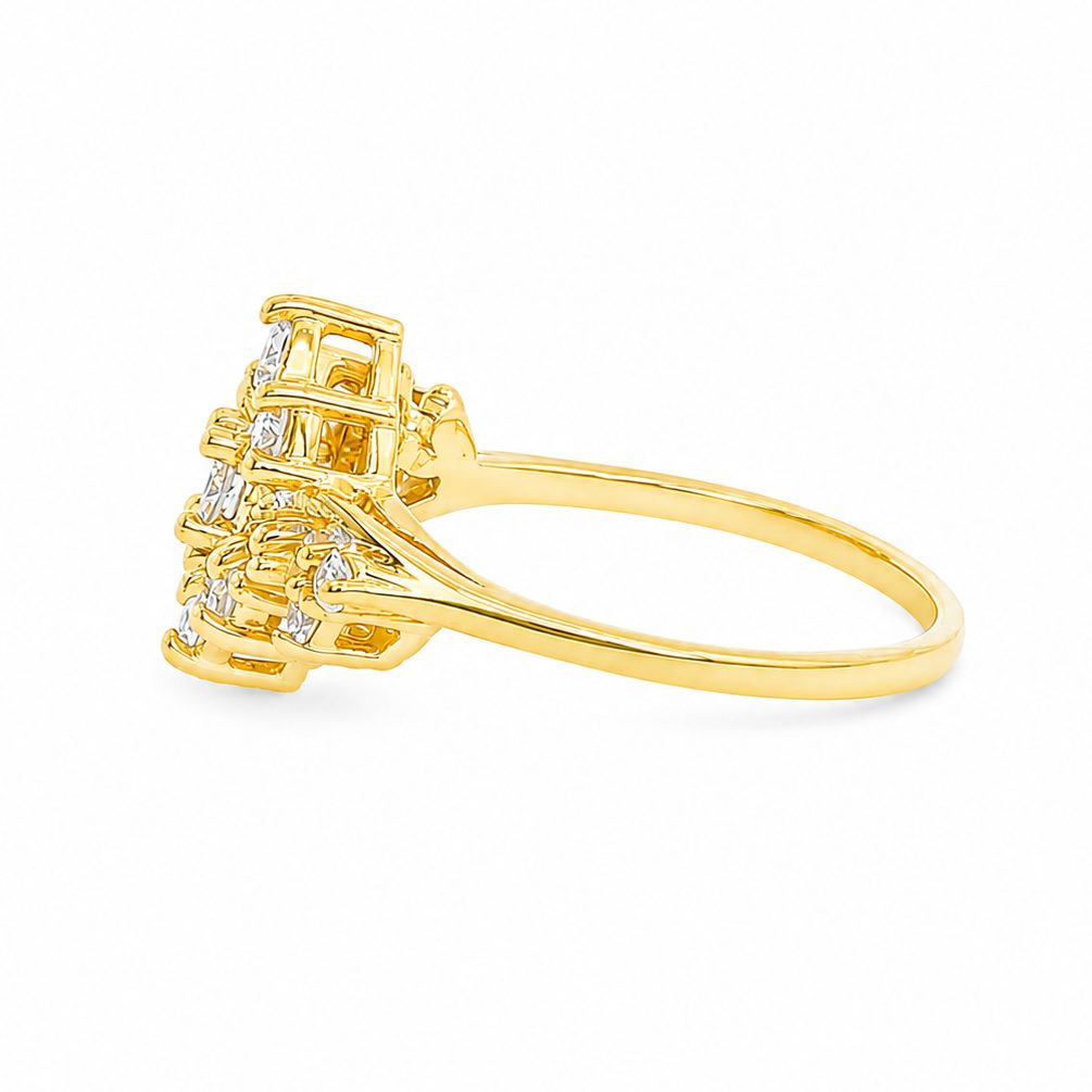 YG Flower Bouquet Ring 16092