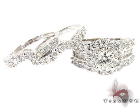 Snow Queen Diamond Wedding Ring Set 27166