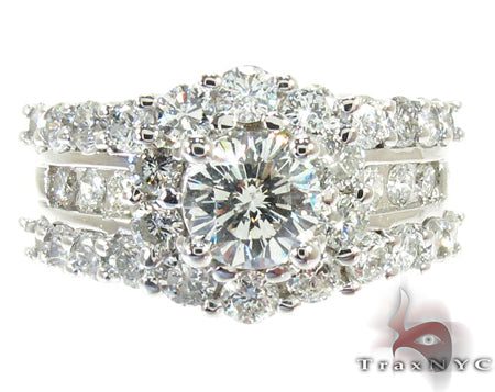 Snow Queen Diamond Wedding Ring Set 27166