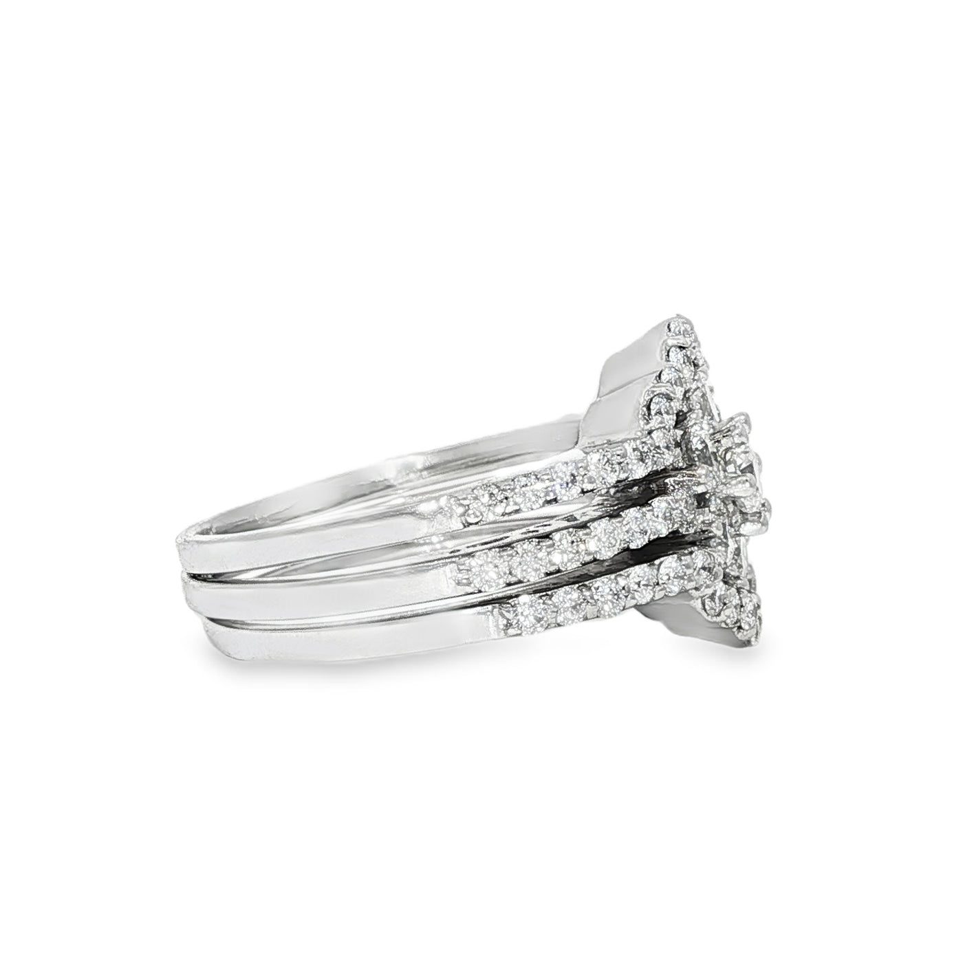 Flower Diamond Ring Set 17033