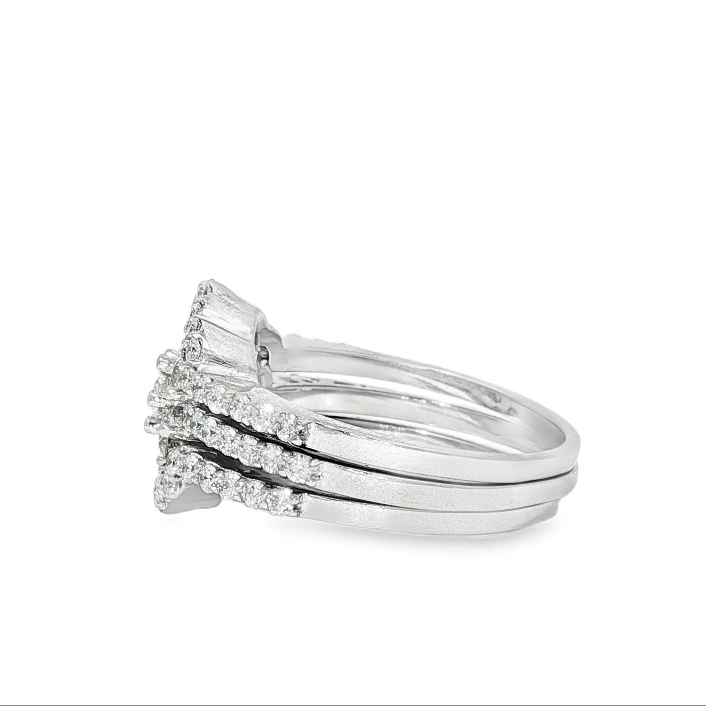 Flower Diamond Ring Set 17033