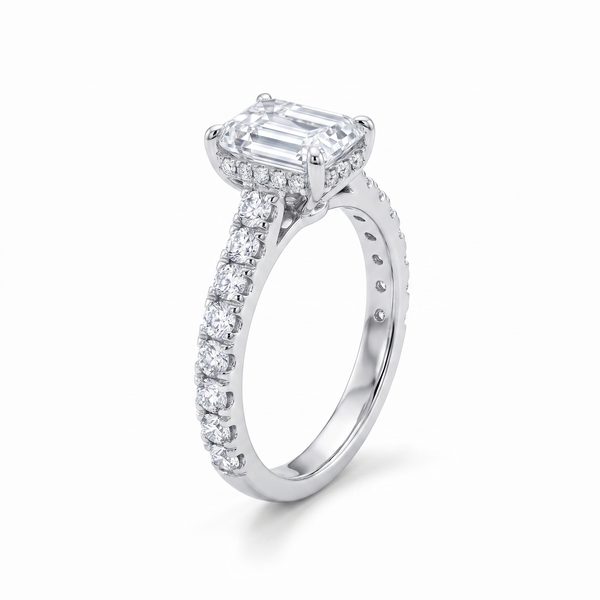 Emerald Cut Diamond Engagement Ring 68069