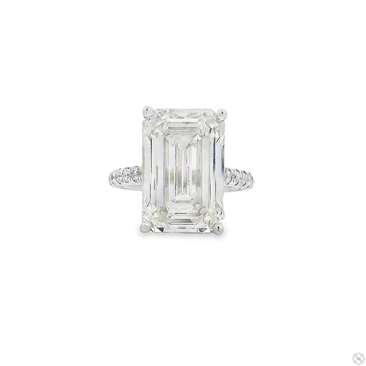 Emerald Diamond Engagement Ring 70385