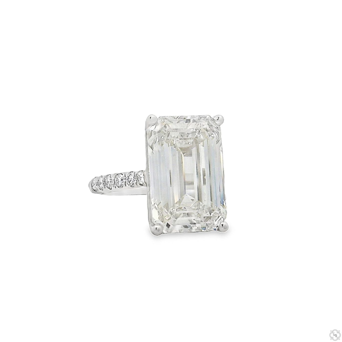 Emerald Diamond Engagement Ring 70385