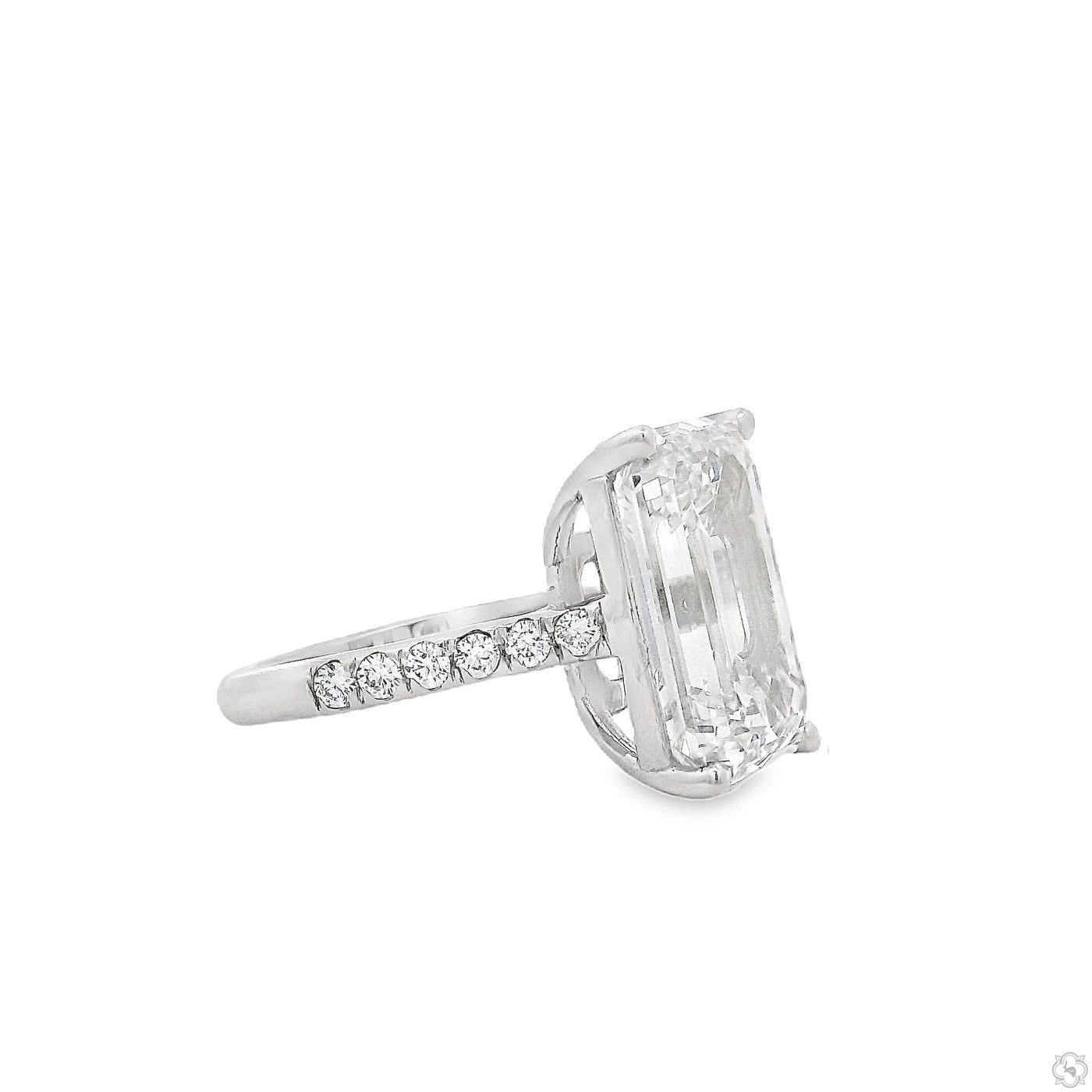 Emerald Diamond Engagement Ring 70385