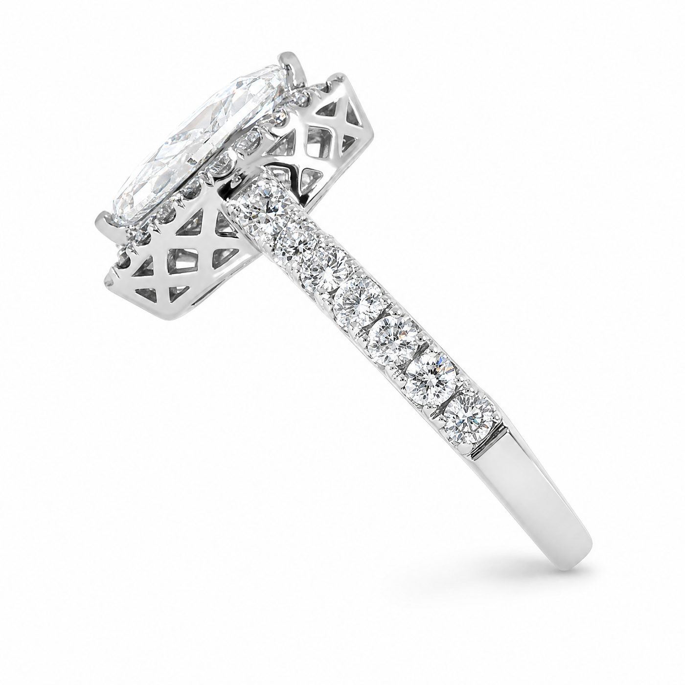 Marquise Halo Diamond Engagement Ring 43566