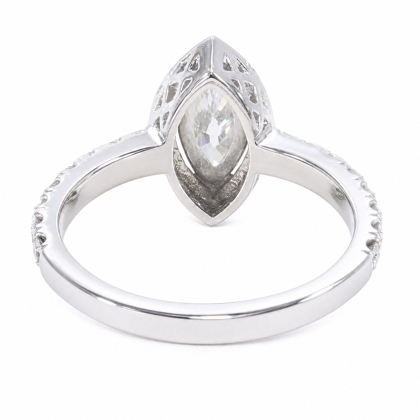 Marquise Halo Diamond Engagement Ring 43566