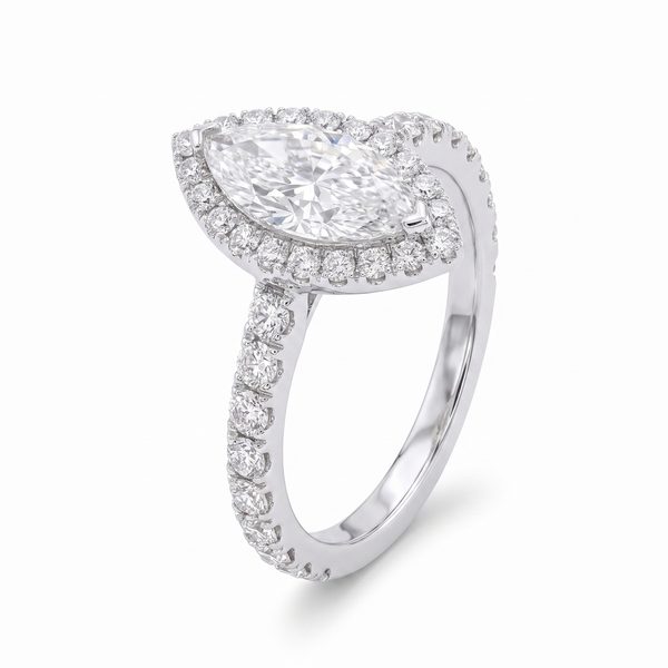 Marquise Halo Diamond Engagement Ring 43566