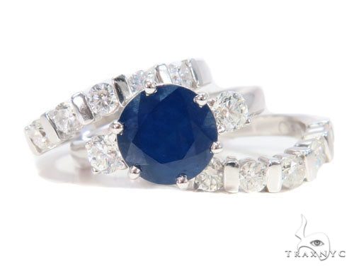 Three Piece Sapphire Engagement Ring 44160