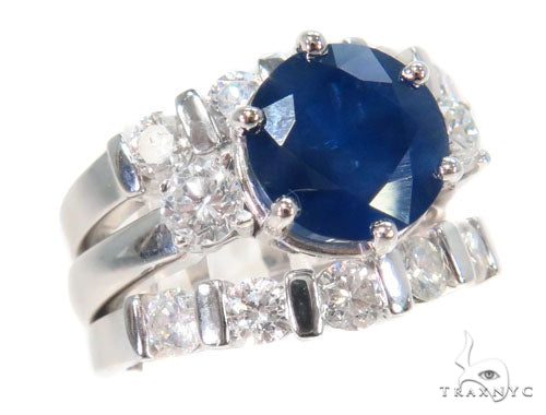 Three Piece Sapphire Engagement Ring 44160