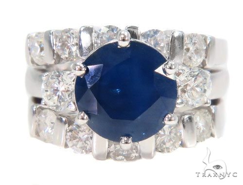 Three Piece Sapphire Engagement Ring 44160